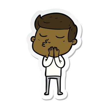 surat asmayı bir karikatür modeli adam etiketi