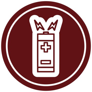 dairesel pil simgesi