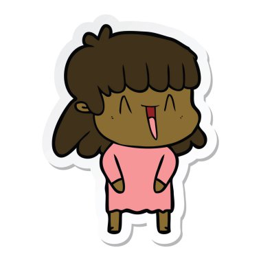 bir çizgi film kadının etiket