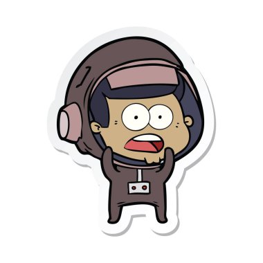 etiket bir karikatür astronot şaşırttı