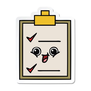 sevimli çizgi kontrol listesi etiket