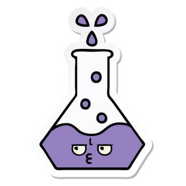 sevimli çizgi bilim kabı etiket