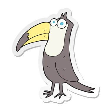 bir çizgi film toucan etiket