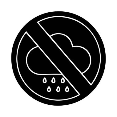 düz bir yağmur sembolü işareti izin