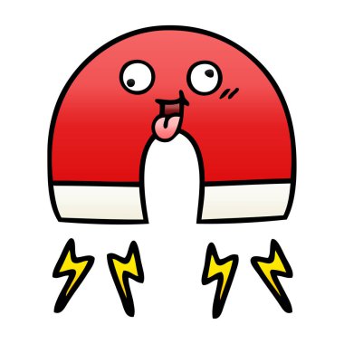 bir mıknatıs degrade gölgeli çizgi film