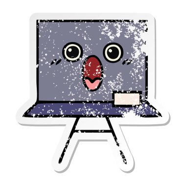 sevimli çizgi yazı tahtası sıkıntılı etiket