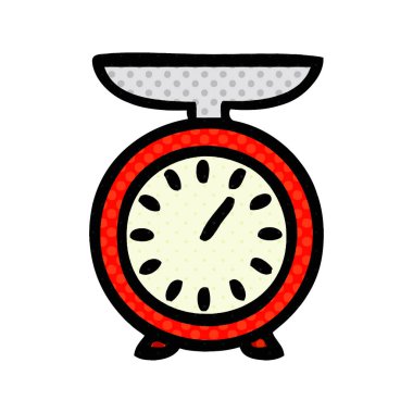 çizgi roman tarzı karikatür bir tartı ölçek