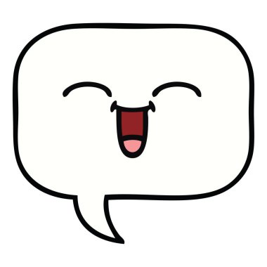 sevimli çizgi konuşma balonu