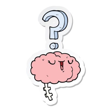 etiket karikatür meraklı beyin