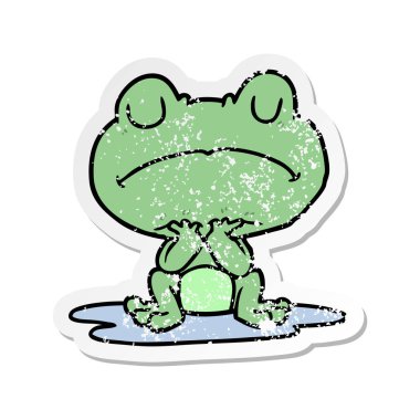 bir çizgi film kurbağa azıyorum sıkıntılı etiket