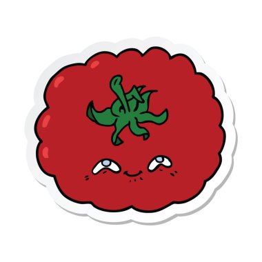 etiket bir karikatür domates