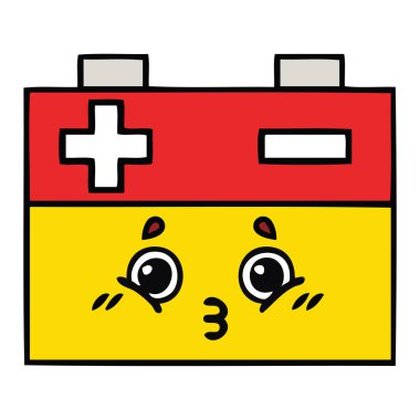 bir akü sevimli çizgi