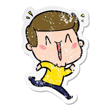 adam bir karikatür sıkıntılı etiket heyecanlı