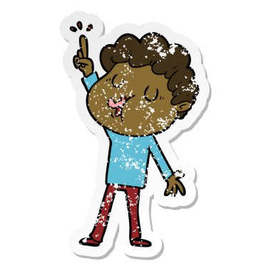 şarkı bir çizgi film adamın sıkıntılı etiket