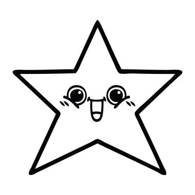 Çizim karikatür bir yıldız balık