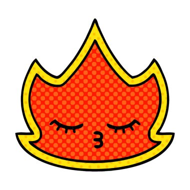 çizgi roman tarzı karikatür bir ateş