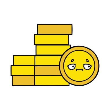 sevimli çizgi bir sikke