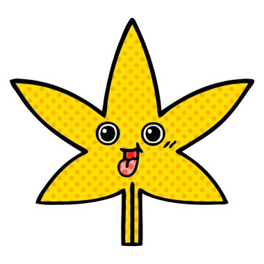 çizgi roman tarzı çizgi film sonbahar yaprak