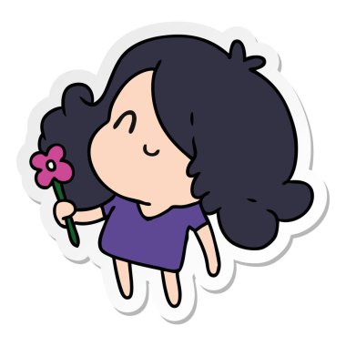 etiket şirin kawaii kız çizgi film gösterimi