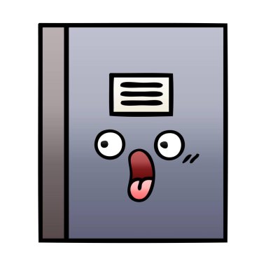 Notebook degrade gölgeli çizgi film