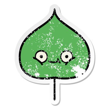 sevimli çizgi ekspresiyon yaprak sıkıntılı etiket