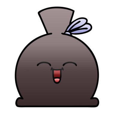 Degrade gölgeli karikatür çuval