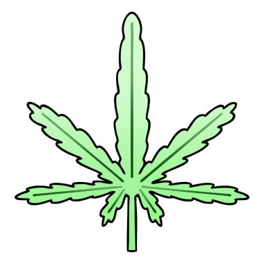 Degrade gölgeli ilginç karikatür esrar