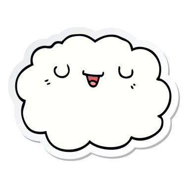 bir çizgi film bulut etiket