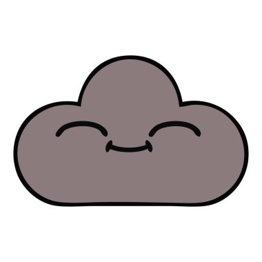 bir fırtına bulutu, sevimli çizgi