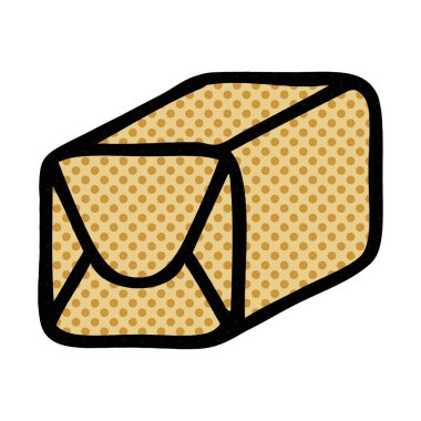 çizgi roman tarzı karikatür bir kağıt parsel