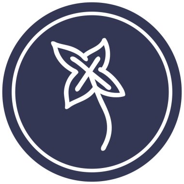 doğal yaprak dairesel simgesi