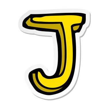 bir çizgi film mektup etiketi