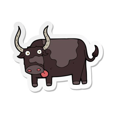 etiket karikatür boğa