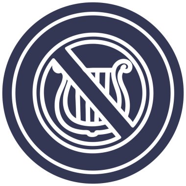 Müzik yuvarlak simge yok