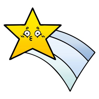 Degrade gölgeli çizgi film çekim rainbow yıldız