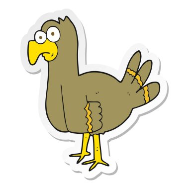 bir karikatür kuş Sticker