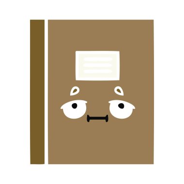 düz renk retro karikatür defter