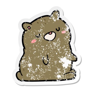 çizgi film ayı sıkıntılı etiket