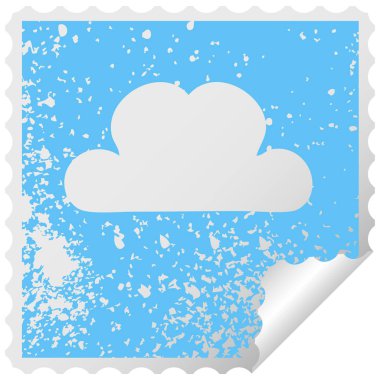 bir yağmur bulutu sembolü etiket soyma sıkıntılı Meydanı