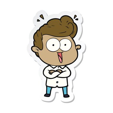 adam sopa bir karikatür heyecanlı