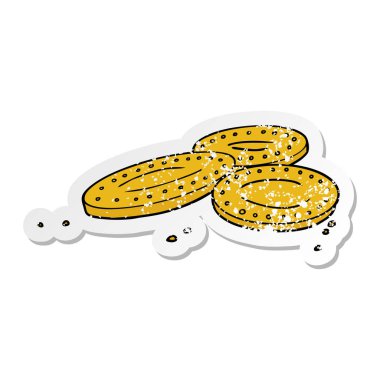 bir karikatür altın sikke sıkıntılı etiket