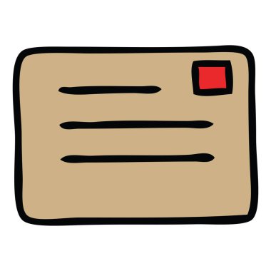 sevimli çizgi kağıt zarf