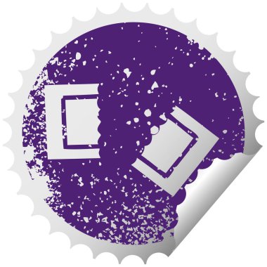 sıkıntılı dairesel peeling etiket sembolü sineması Bilet