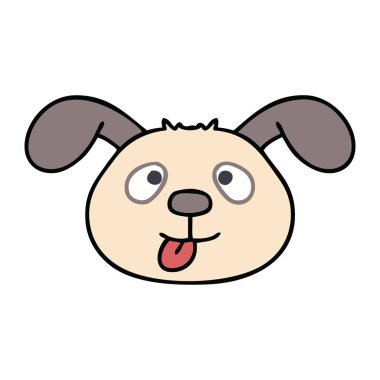 ilginç el karikatür köpek suratı çizilmiş