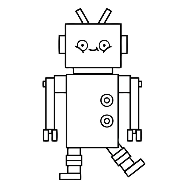 Dessin Trait Dessin Robot — Image vectorielle