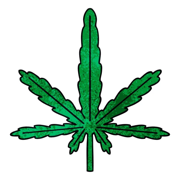 Gambar tangan aneh kartun mariyuana - Stok Vektor
