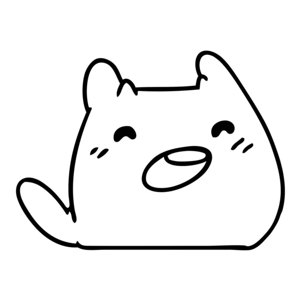 Kreslení čar kawaii kočky — Stockový vektor