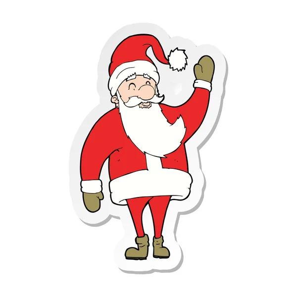 Sticker Cartoon Santa Claus — Stock Vector