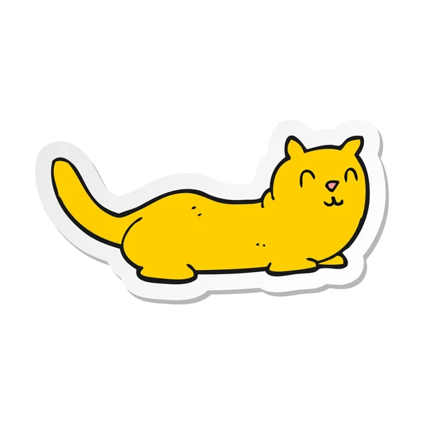 Sticker Van Een Cartoon Kat — Stockvector