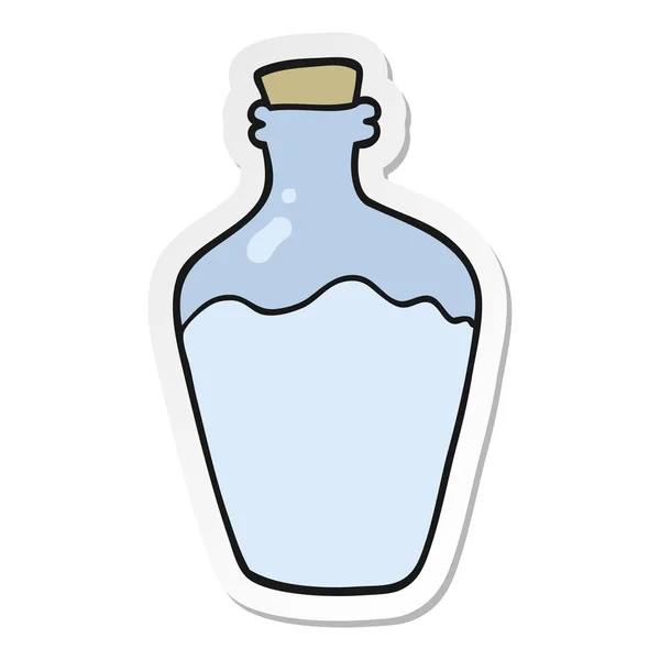 Наклейка Мультяшної Пляшки Водою — стоковий вектор